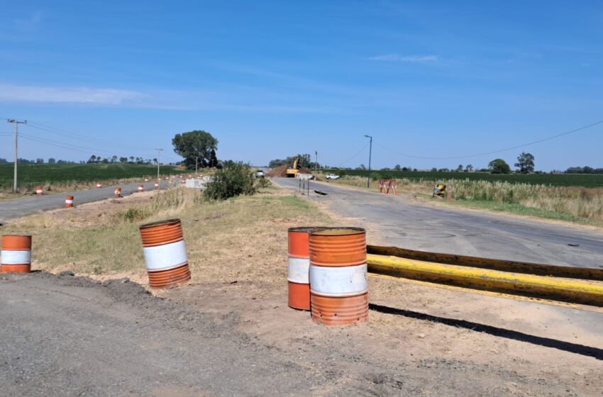  Continua la obra en el acceso a Villa Lía: habilitaron un paso vehicular provisorio