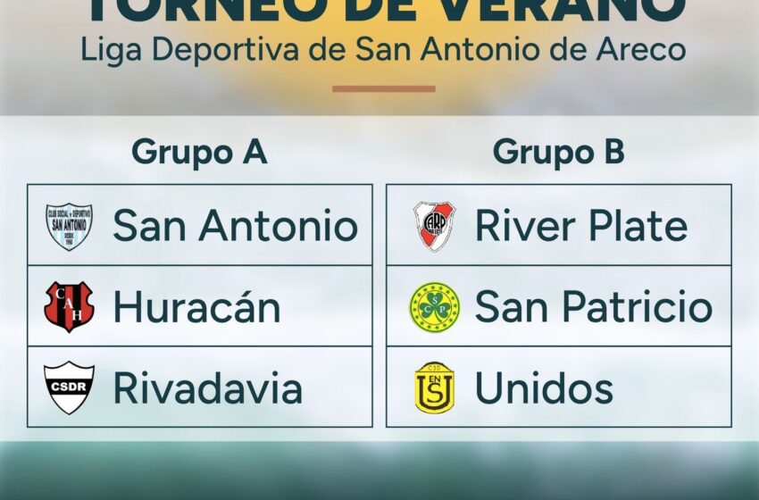  Conocé el fixture del Torneo de Verano