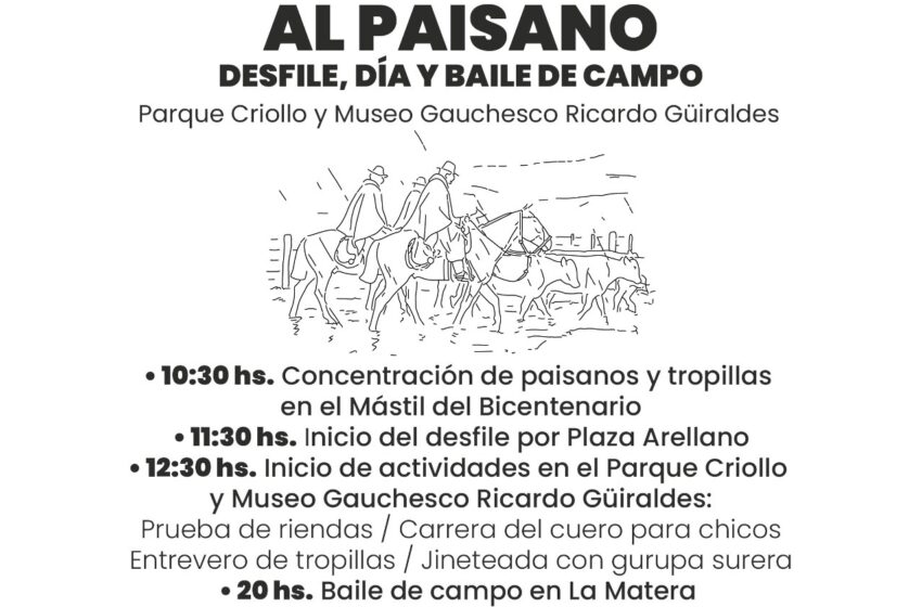  Finde extra largo en Areco con muchas actividades para disfrutar